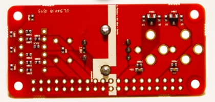 The first prototype boards received from Macrofab (the button, the display and the pin header have been soldered by hand afterwards)
