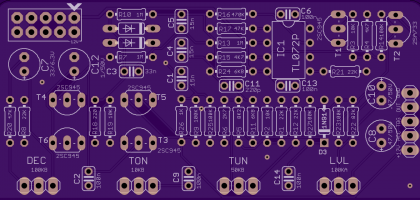 The top side of the 808K PCB